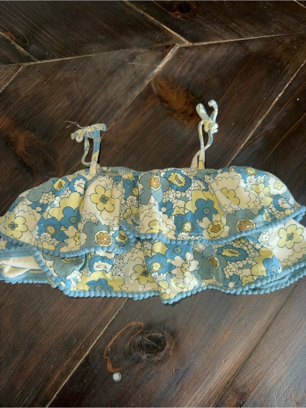 Kate Quinn Floral Organic Cotton Cropped Tank Size 2T